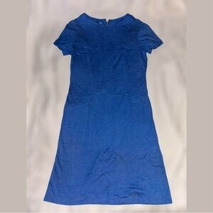 Casual Fit Blue Dress with Zip Up Back